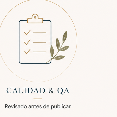 Icono de calidad y QA